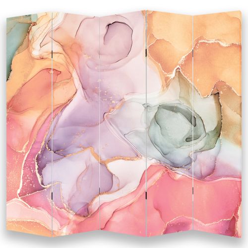 P0853 Decorative Screen Room divider Abstraction in pastel colors (3,4,5 or 6 panels)