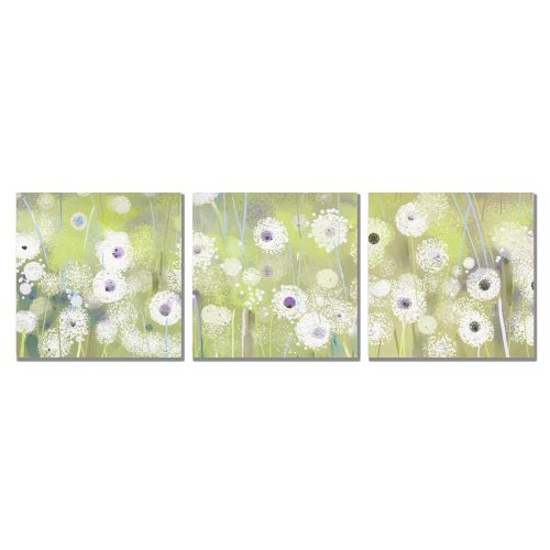 0885_3 Картина пано от 3 части Абстрактни цветя