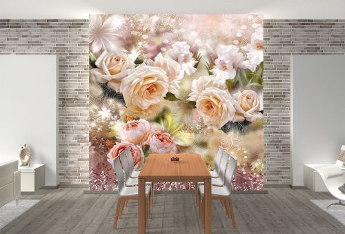 T9178 Wallpaper 3D Vintage flowers