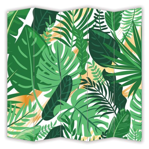 P0890 Decorative Screen Room divider Tropical leaves (3,4,5 or 6 panels)