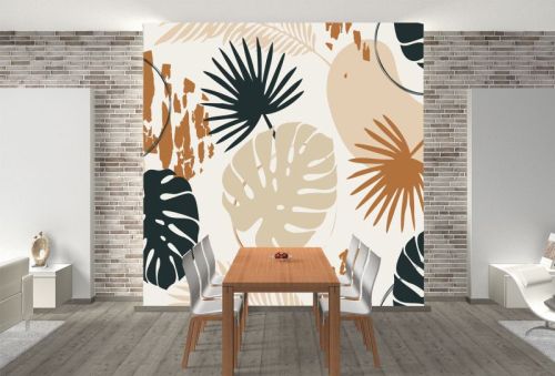 T0891 Wallpaper Tropical leaves