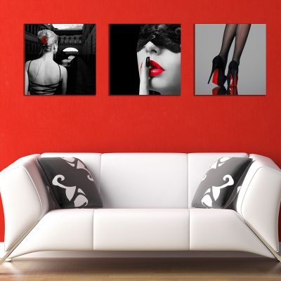 0166 Wall art decoration (set of 3 pieces) Mysteriously