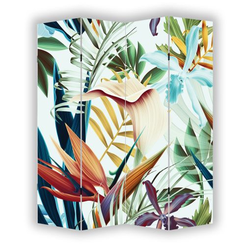P0892 Декоративен параван Цветни тропически листа (3, 4 , 5 или 6 части)