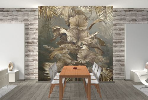 T0897 Wallpaper Tropical leaves