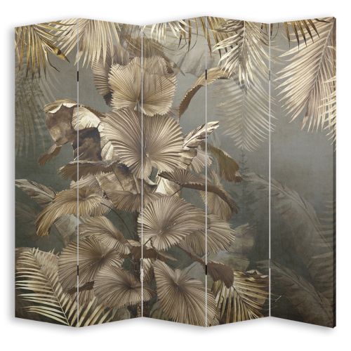 P0897 Decorative Screen Room divider Tropical leaves (3,4,5 or 6 panels)