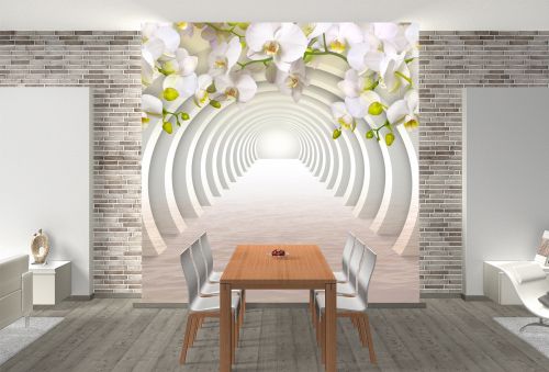 T9182 Wallpaper White orchids