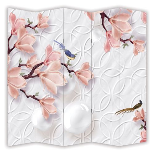 P9189 Decorative Screen Room divider Flowers and birds (3, 4, 5 or 6 panels)