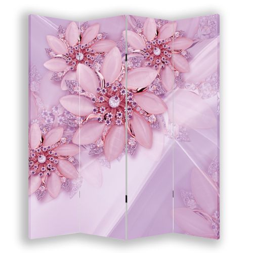 P9193 Decorative Screen Room divider Flowers and diamonds (3, 4, 5 or 6 panels)