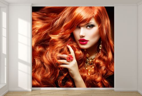 T0898 Wallpaper Woman with red hair