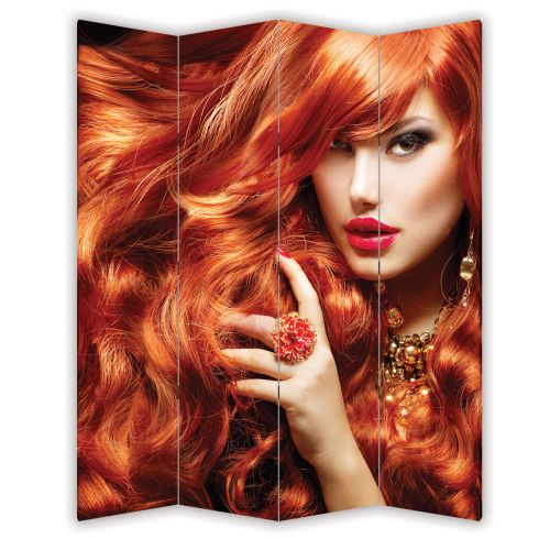 P0898 Decorative Screen Room divider Woman with red hair (3,4,5 or 6 panels)