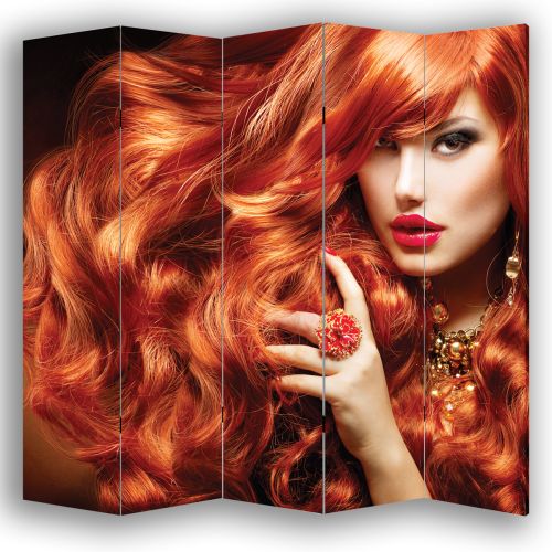 P0898 Decorative Screen Room divider Woman with red hair (3,4,5 or 6 panels)