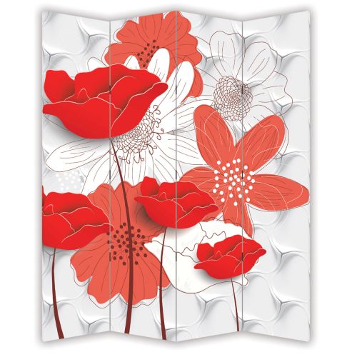 P9195 Decorative Screen Room divider Flowers (3, 4, 5 or 6 panels)