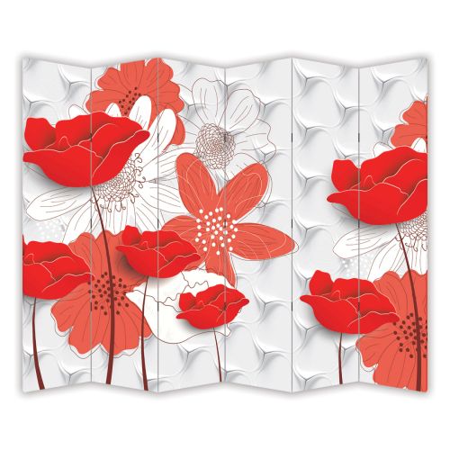 P9195 Decorative Screen Room divider Flowers (3, 4, 5 or 6 panels)