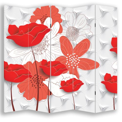 P9195 Decorative Screen Room divider Flowers (3, 4, 5 or 6 panels)