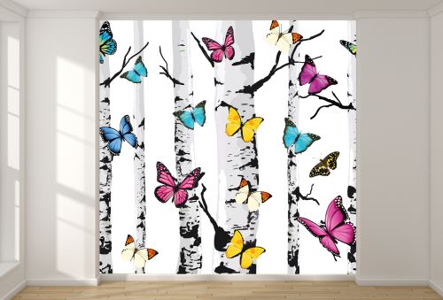 T9196 Wallpaper 3D Butterflies