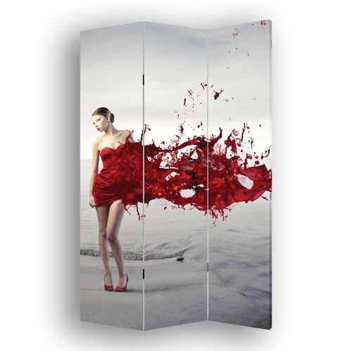 P0024 Decorative Screen Room divider Red dress (3,4,5 or 6 panels)