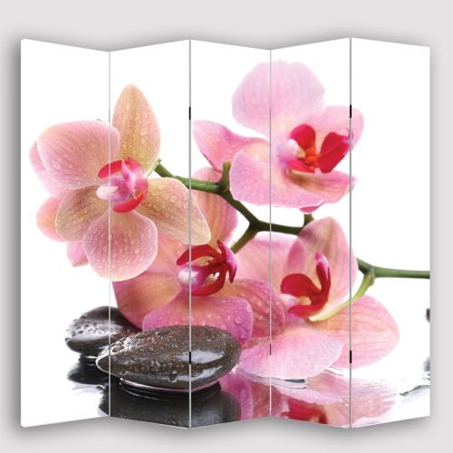 P0063 Декоративен параван Розова орхидея (3, 4 , 5 или 6 части)