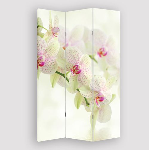 P0093 Decorative Screen Room divider White orchids (3,4,5 or 6 panels)