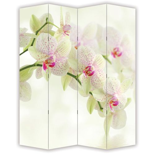 P0093 Decorative Screen Room divider White orchids (3,4,5 or 6 panels)