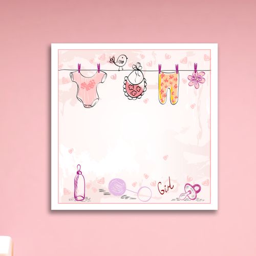 Wall art decoration for baby girl