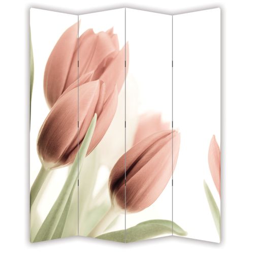 P0141 Decorative Screen Room divider Soft pink tulips (3,4,5 or 6 panels)