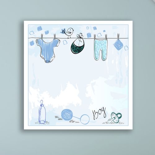 Wall art decoration for baby boy