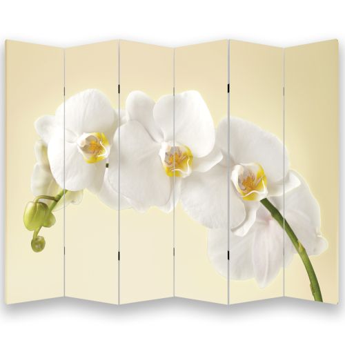 P0347 Decorative Screen Room divider Gentle white orchid (3,4,5 or 6 panels)