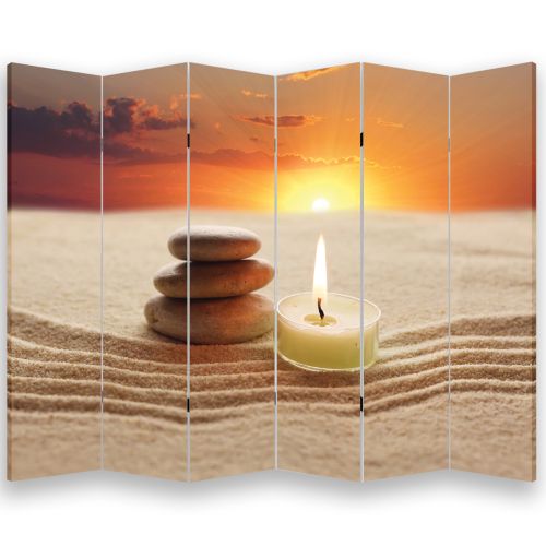 P0350 Decorative Screen Room divider Zen - sunset (3,4,5 or 6 panels)