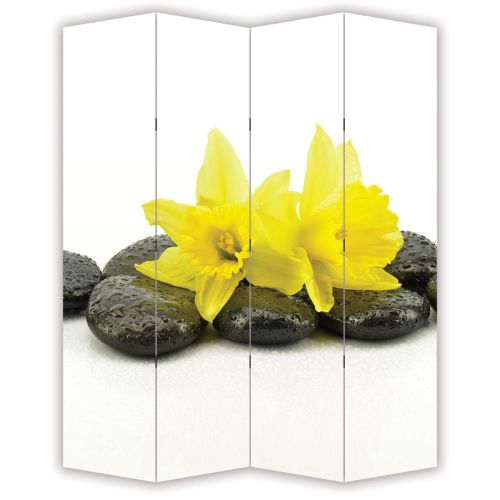 P0351 Decorative Screen Room divider Yellow narcissus (3,4,5 or 6 panels)