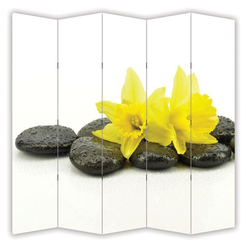 P0351 Decorative Screen Room divider Yellow narcissus (3,4,5 or 6 panels)