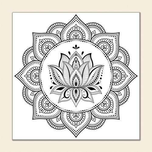 MC0011 MANDALA with Lotus drawing set 