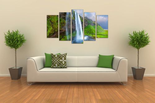 0901 Wall art decoration (set of 5 pieces) Waterfall