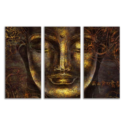 0905 Wall art decoration (set of 3 pieces) Buddha