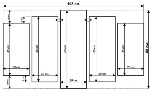 SALE001 Картина-пано от 5 части, PVC, размер S 108x60 см.