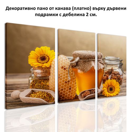 Canvas wall art decoration of 3 parts