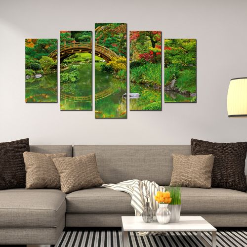 SALE-C3 Wall art decoration (set of 5 pieces) canvas on wooden subframes, size S 108x60 cm.