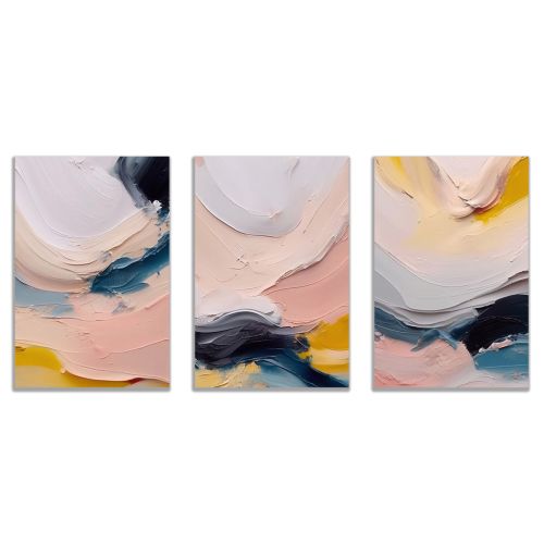 0925  Wall art decoration (set of 3 pieces) Colorful abstraction