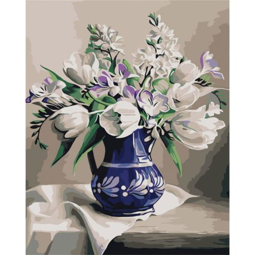 W2373 Paint by numbers set Flowers in a vase