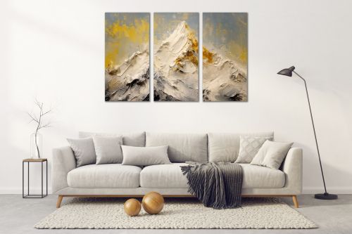 0933 Wall art decoration (set of 3 pieces) Mountain peak
