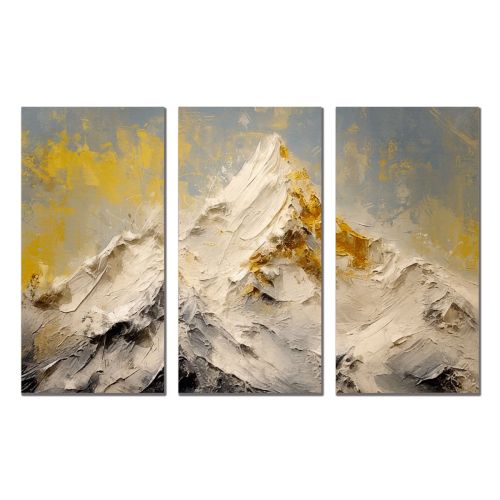 0933 Wall art decoration (set of 3 pieces) Mountain peak