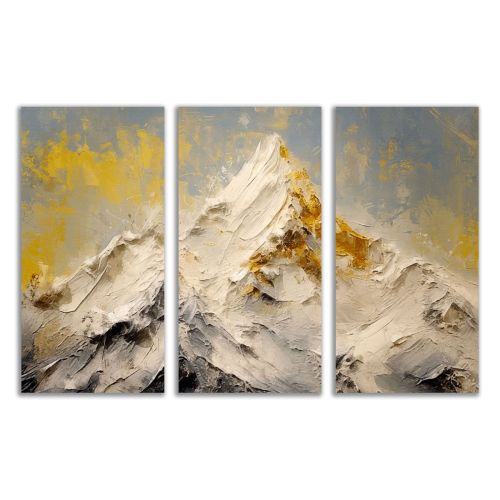 0933 Wall art decoration (set of 3 pieces) Mountain peak