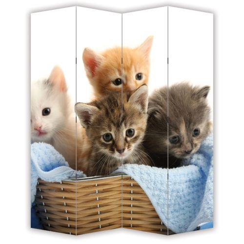 P0425 Decorative Screen Room divider Cute kittens (3,4,5 or 6 panels)