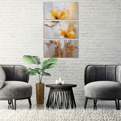 Wall art canvas set reproduction flowers, cherries and winea landscape