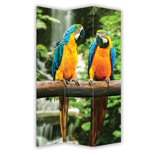 P0429 Decorative Screen Room divider Parrots (3,4,5 or 6 panels)