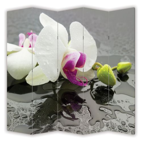 P0439 Decorative Screen Room divider White orchid (3,4,5 or 6 panels)