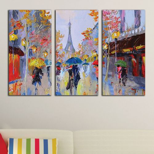 0192 Wall art decoration (set of 3 pieces) Paris