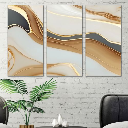 0945 Wall art decoration (set of 3 pieces) Abstraction