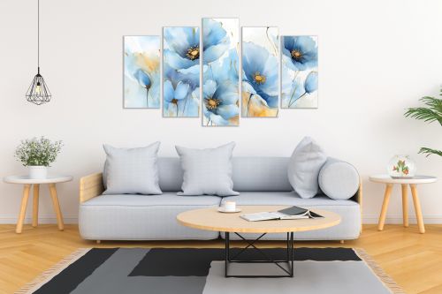 Painting canvas wall art in purple