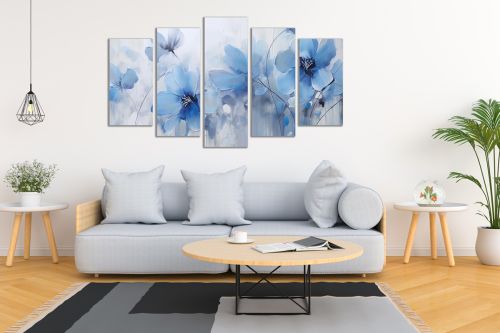 Painting canvas wall art in purple