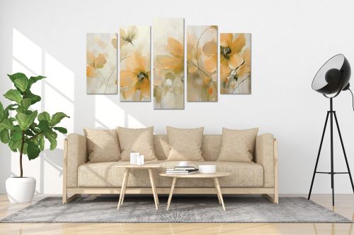 Painting canvas wall art in purple